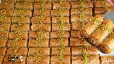 Tahinli Cevizli Rulo Baklava Tarifi